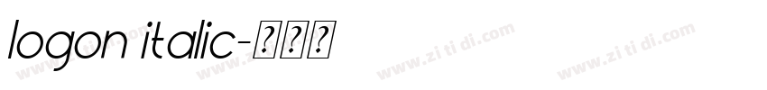 logon italic字体转换 logon italic字体转换